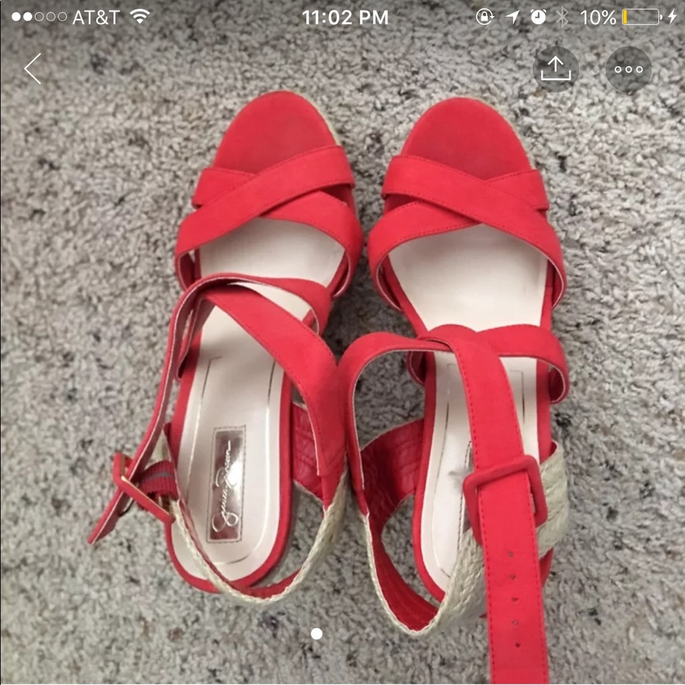 Jessica Simpson coral wedges size 9
